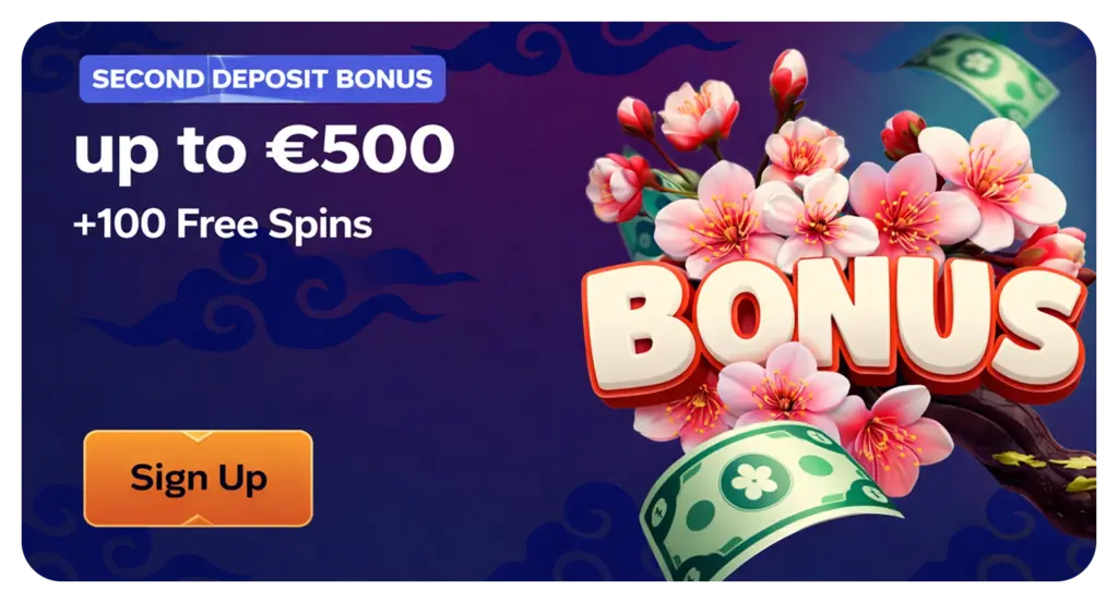 Manekispin Casino second deposit bonus €500 free spins