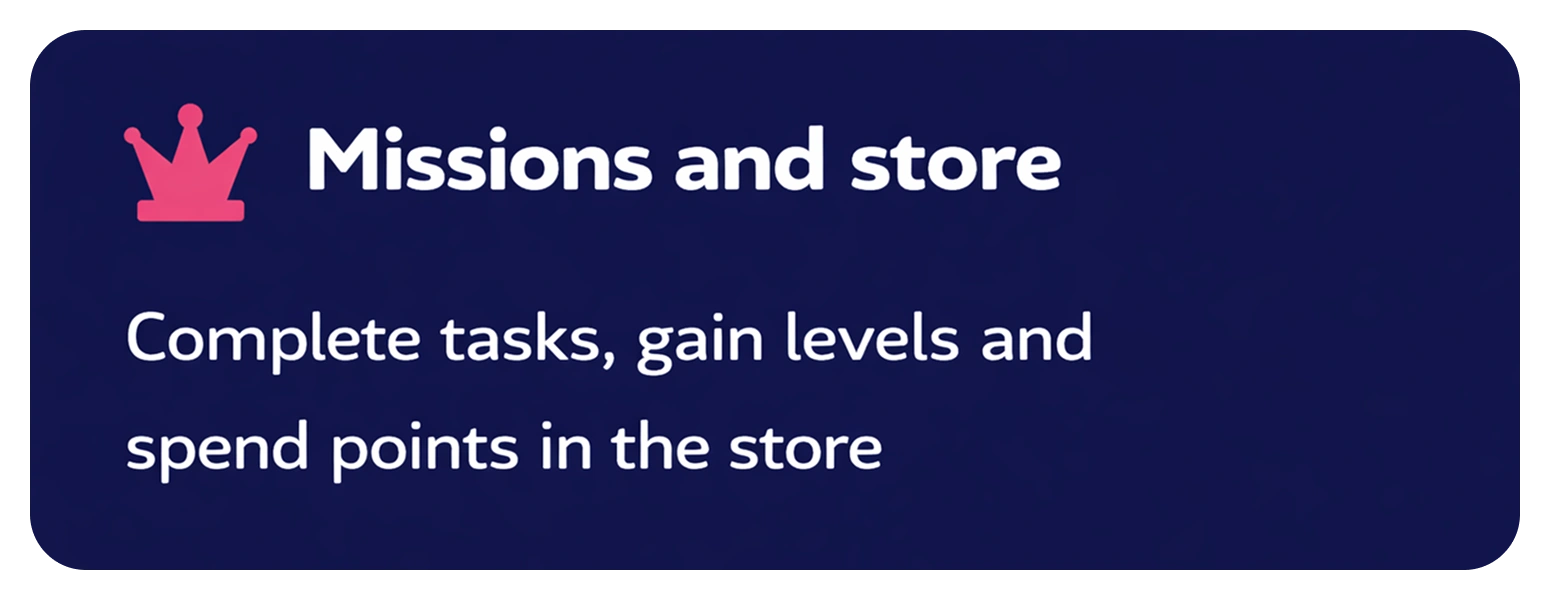 Manekispin missions and store rewards system feature overview